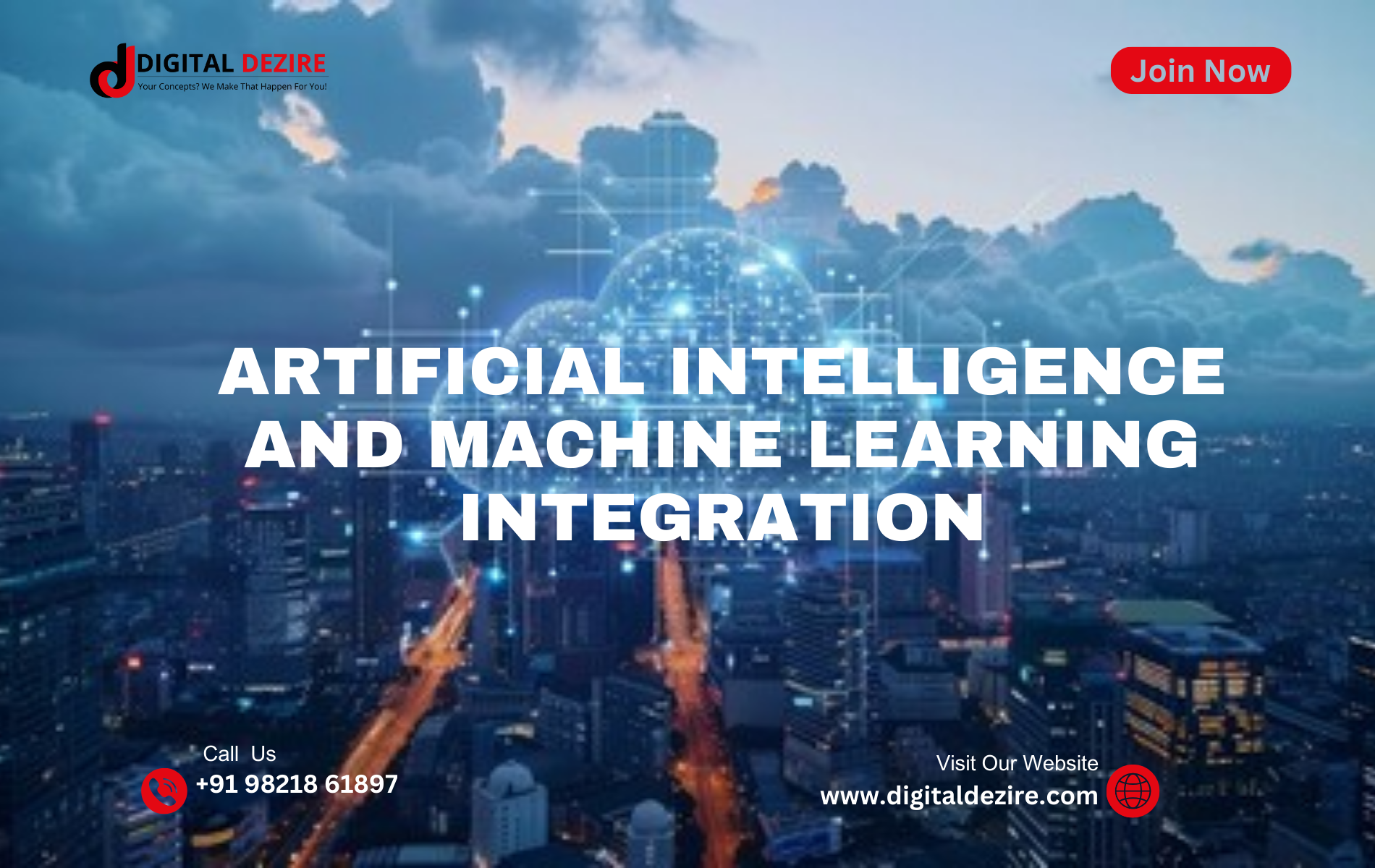 Explore AI and Machine Learning Integration with Digital Dezire. Visit www.digitaldezire.com for more information.